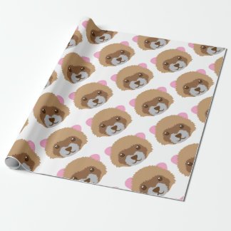 cute ferret face wrapping paper