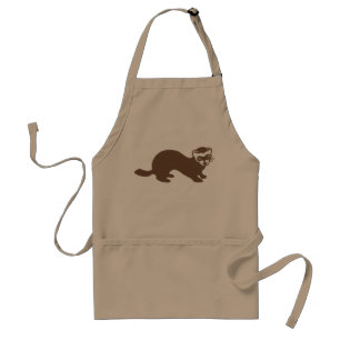 Cute Ferret Graphic Adult Apron