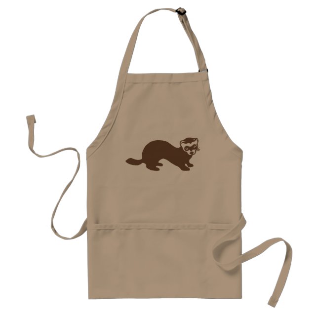 Cute Ferret Graphic Adult Apron (Front)