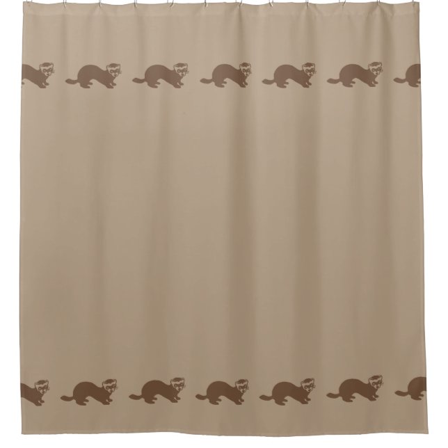 Cute Ferret Graphic Shower Curtain (Front)