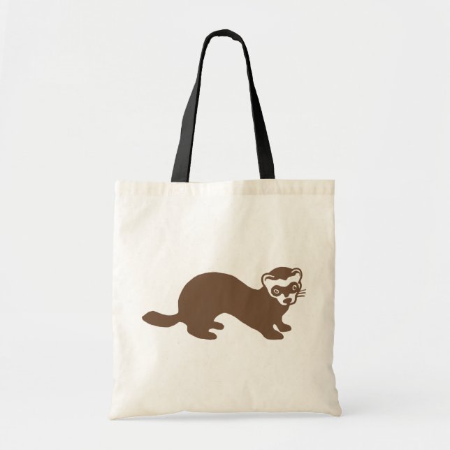 Cute Ferret Graphic Tote Bag (Front)
