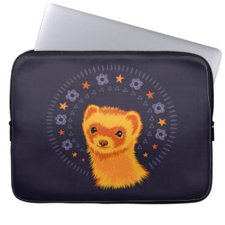 Cute ferret head adorable animal laptop sleeve