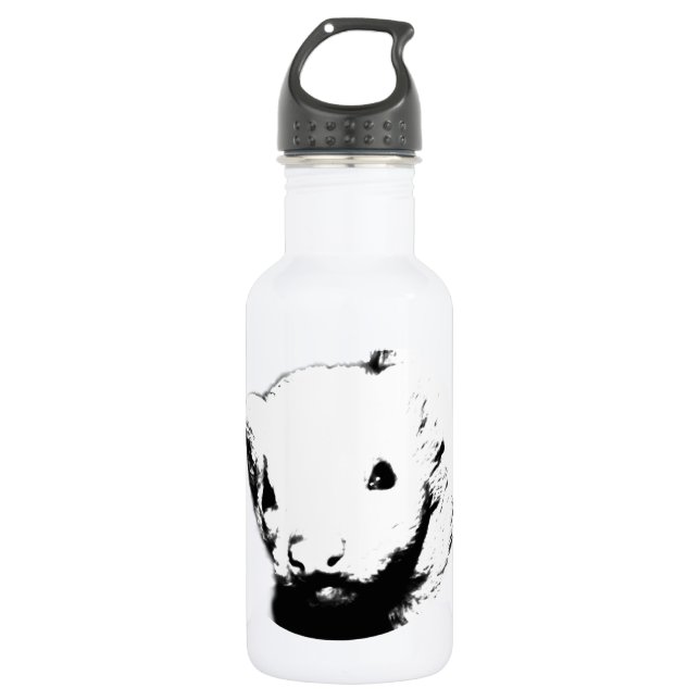 Cute Ferret Picture Stainless Steel Water Bottle (Front)