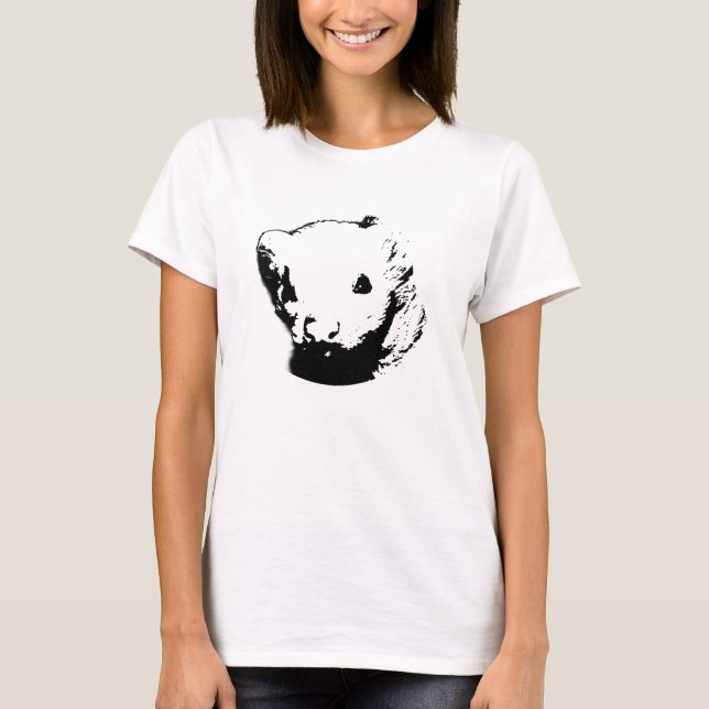 Cute Ferret Picture T-Shirt (Front)
