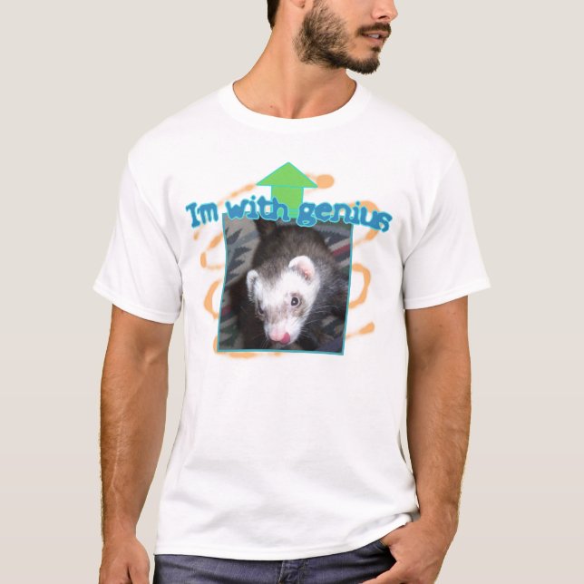 Cute Ferret Pictures Sayings and Quotes T-Shirt (Front)