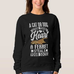 Cute Ferret Steal Socks Sweatshirt