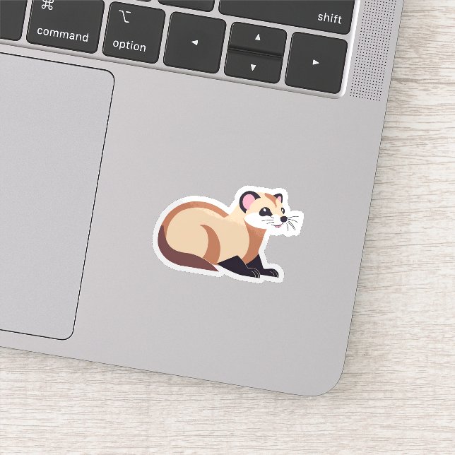 Cute Ferret Sticker (Detail)