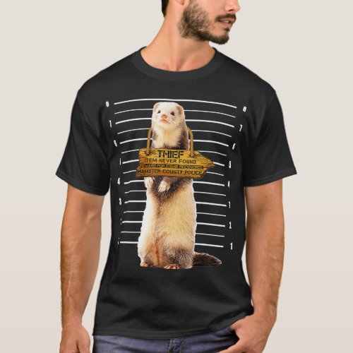 Cute Ferret Thief Funny Animals T_Shirt