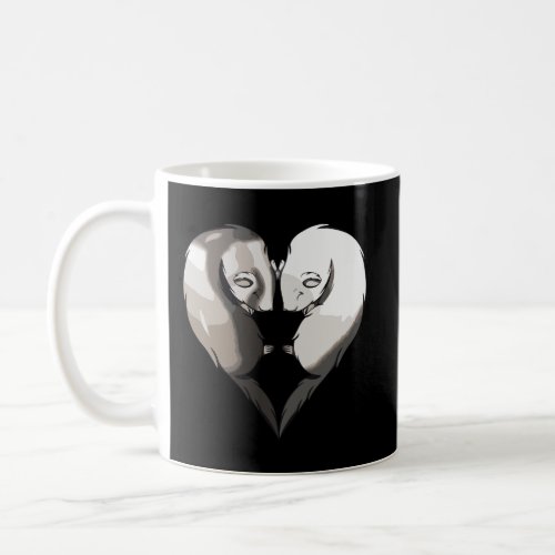 Cute Ferrets Couple Heart Animal Lover Gift Coffee Mug