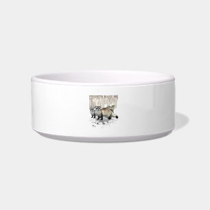 Cute Ferrets Make Me Happy Colorful Pet Lover  Bowl