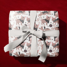 Cute Festive Cat Christmas Pattern