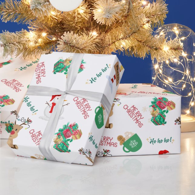 Cute Festive Children's Christmas Wrapping Paper (Holidays)