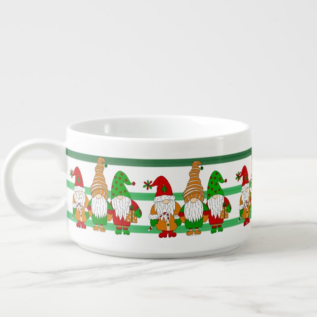  Cute Festive Christmas Gnomes  Bowl (Right)