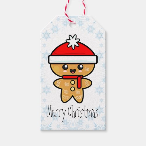 Cute Festive Gingerbread Man Gift Tags