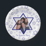 Cute Festive Happy Hanukkah Photo Star of David Paper Plates<br><div class="desc">These fun paper plates will make your Hanukkah celebration all the more special. Featuring a cute design with a photo uploaded into a Star of David picture frame,  they are a whimsical addition to your table décor.</div>