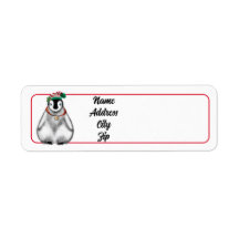 Cute festive holiday christmas Penguin 
