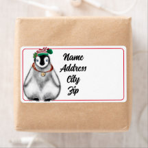 Cute festive holiday christmas Penguin 