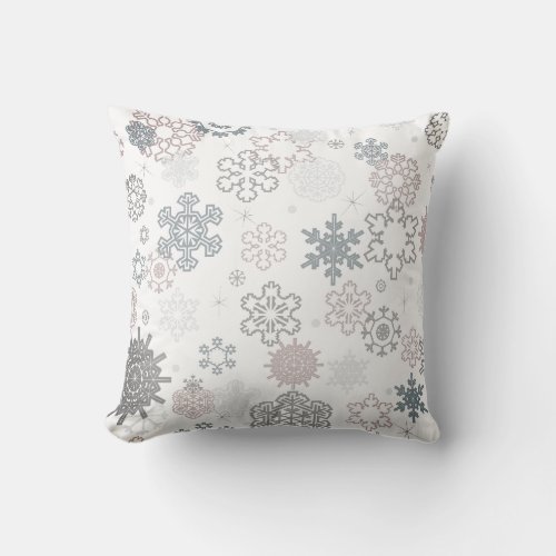 Cute Festive Icicles Monochromatic CreamTaupe Throw Pillow