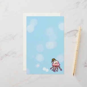 Cute Festive Jellyfish Cartoon Stationery
