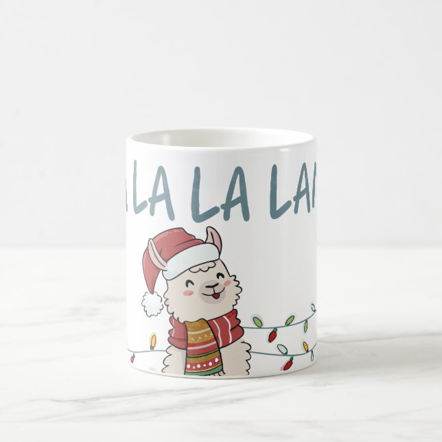 Cute Festive Llama Coffee Mug (Center)
