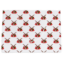 Cute Festive Red Kasky Christmas Reindeer