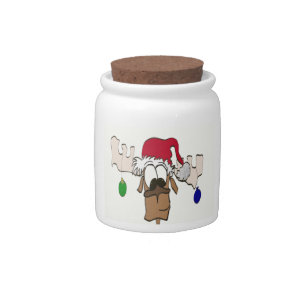 Cute Festive Reindeer Candy Jar