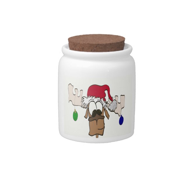 Cute Festive Reindeer Candy Jar (Front)