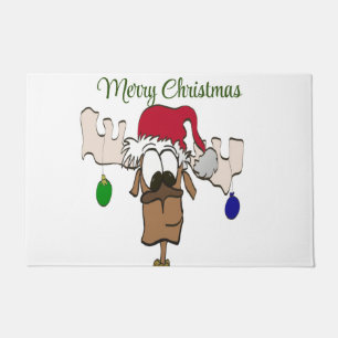 Cute Festive Reindeer Doormat