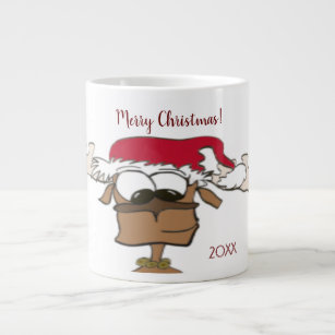 Cute Festive Reindeer Giant Coffee Mug