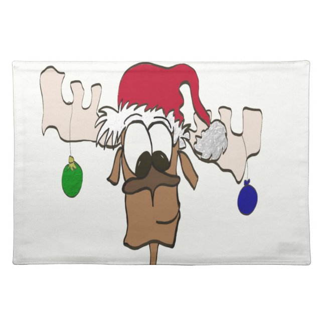 Cute Festive Reindeer Placemat (Front)