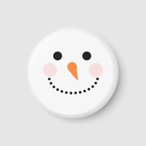 Cute Festive Simple Snowman Xmas Magnet