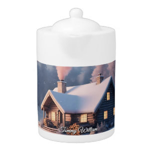 Cute Festive Vintage Traditional Christmas Mugs Teapot