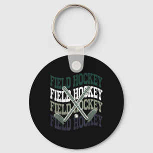 Cute Field Hockey Shirt Teen Girl Youth Sister Mom Keychain