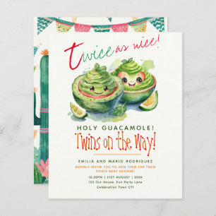 Cute Fiesta Avocado Guac TWINS Baby Shower BUDGET