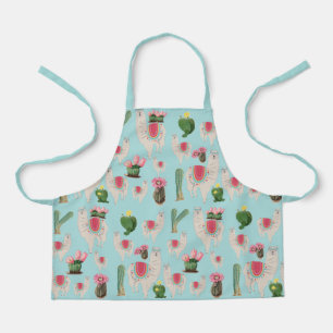Cute Fiesta Llama & Cactus Pattern Apron