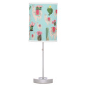 Cute Fiesta Llama & Cactus Pattern Table Lamp (Front)