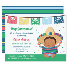  Cute Fiesta Mexican Baby Shower Invitation 