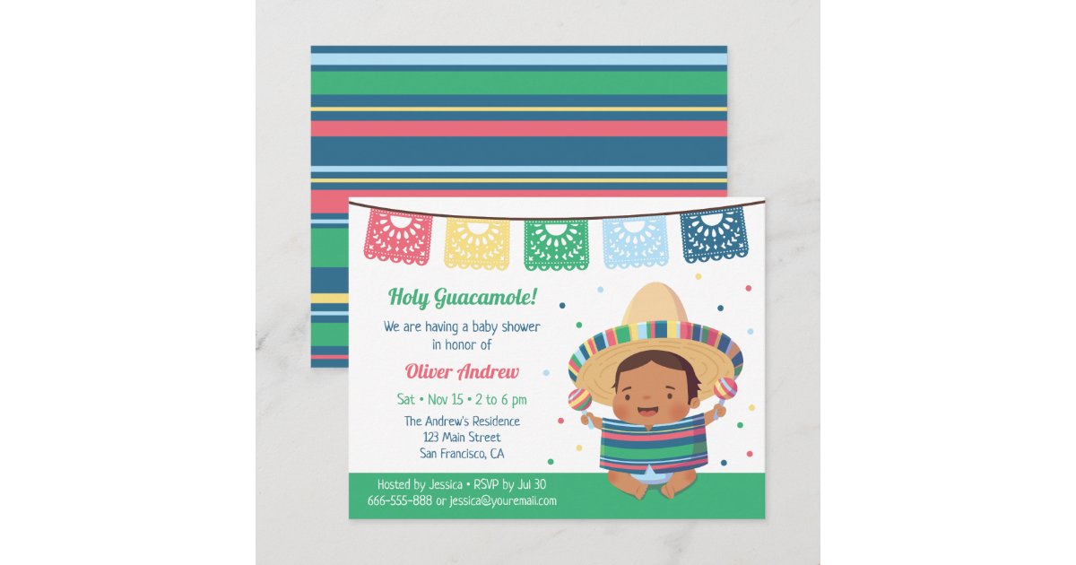 Cute Fiesta Mexican Baby Shower Invitation | Zazzle