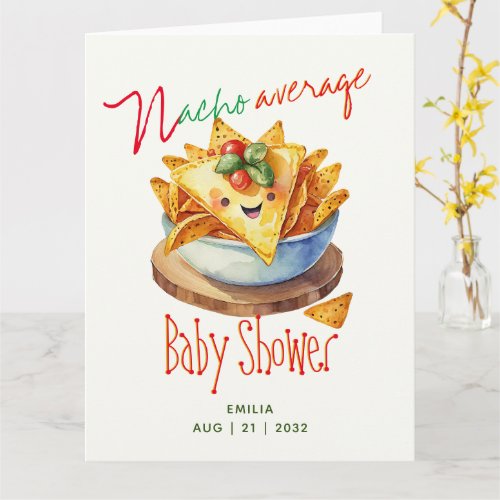 Cute Fiesta Nacho Average Baby Shower Custom Card