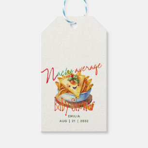 Cute Fiesta Nacho Average Baby Shower Custom Gift Tags