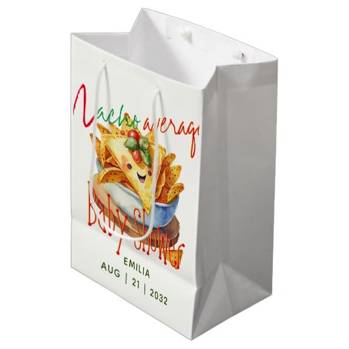 Cute Fiesta Nacho Average Baby Shower Custom Medium Gift Bag