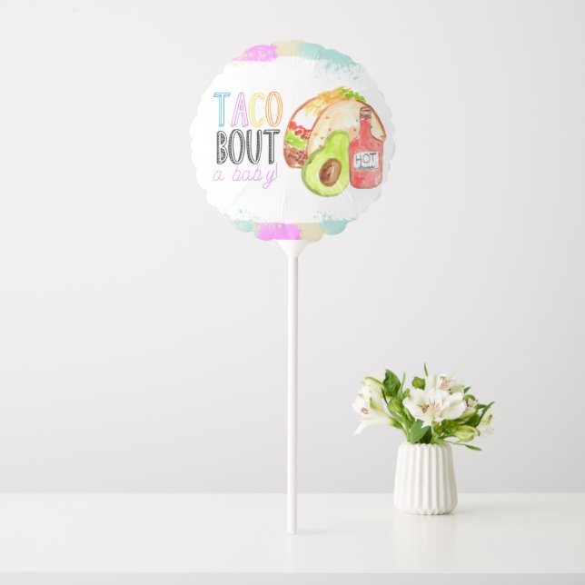 Cute Fiesta taco babyshower decor balloon (In SItu)