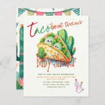 Cute Fiesta Taco TWINS Baby Shower BEST BUDGET
