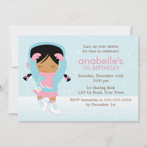 Cute Figure Skater Birthday Card