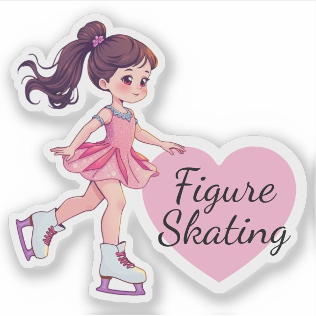 Cute Figure Skating Sticker (Front)