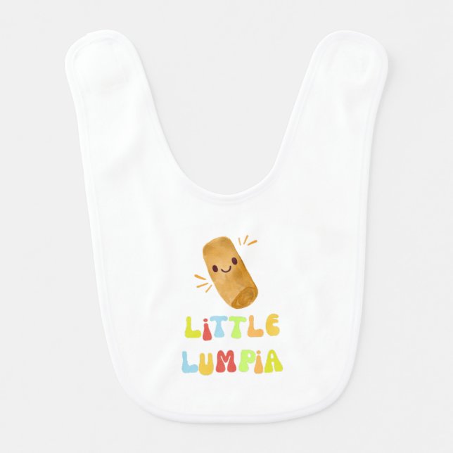 Cute Filipino Food Little Lumpia Baby Bib (Front)