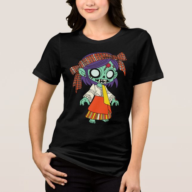 Cute Filipino Zombie Tri-Blend Shirt (Front)