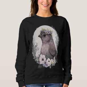 Cute Finch Bird Flower Crown Pet Birds  1 Sweatshirt