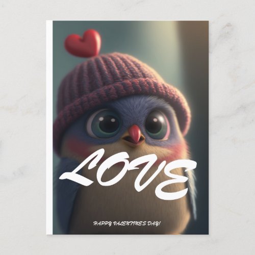 Cute Finch Valentines Card