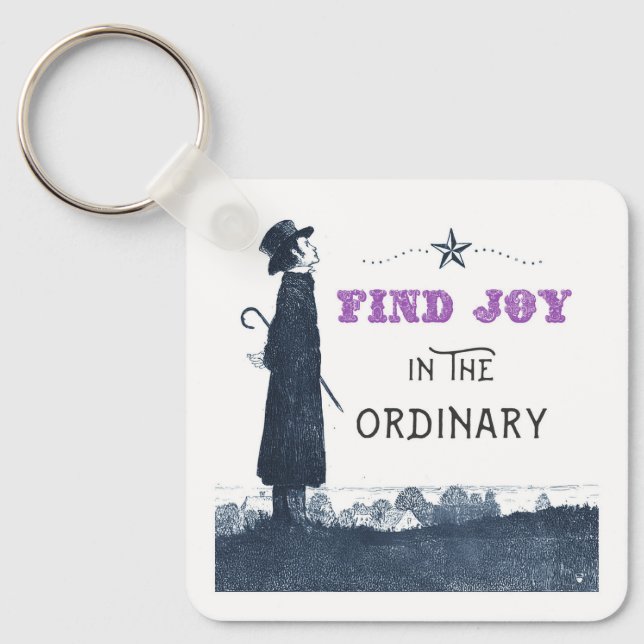 Cute Find Joy in the Ordinary Keychain (Front)